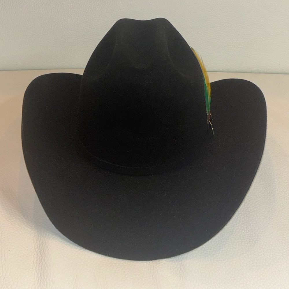 Resistol Black gold 20X Beaver Self-Conforming Cowboy Hat, Size 6 1/2 Black - Picture 3 of 11